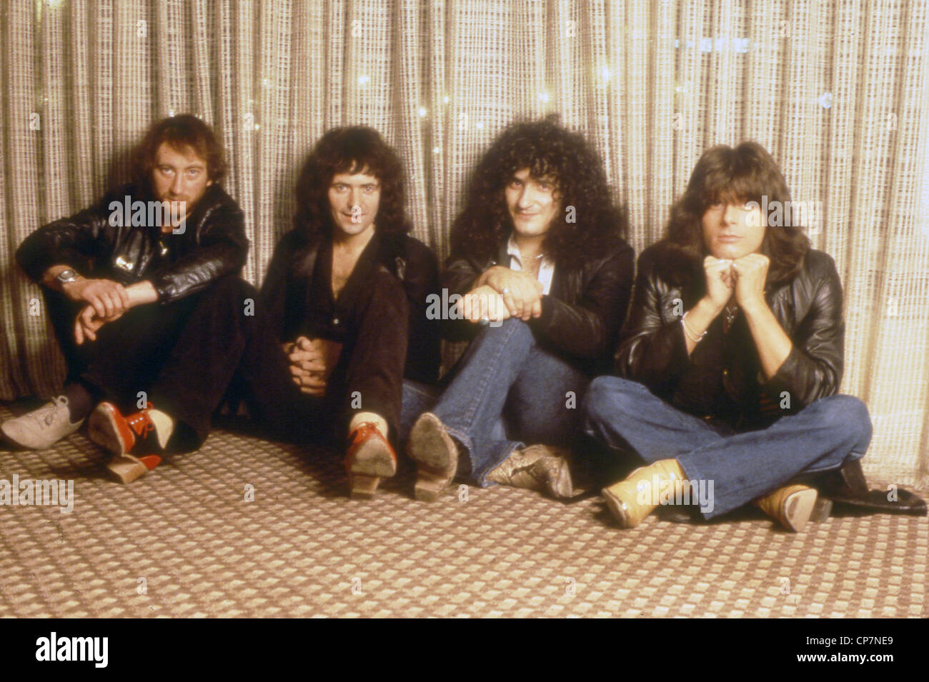 RAINBOW UK rock group about 1980 with Ritchie Blackmore second from left. Photo Laurens van Houten Stock Photo