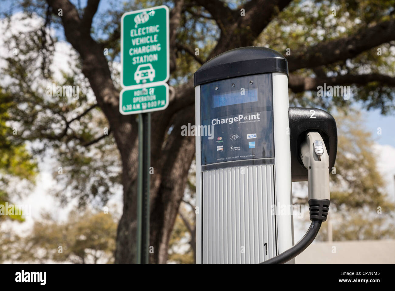 Electric vehicle Charging Station, Tampa, FL Stock Photo Alamy
