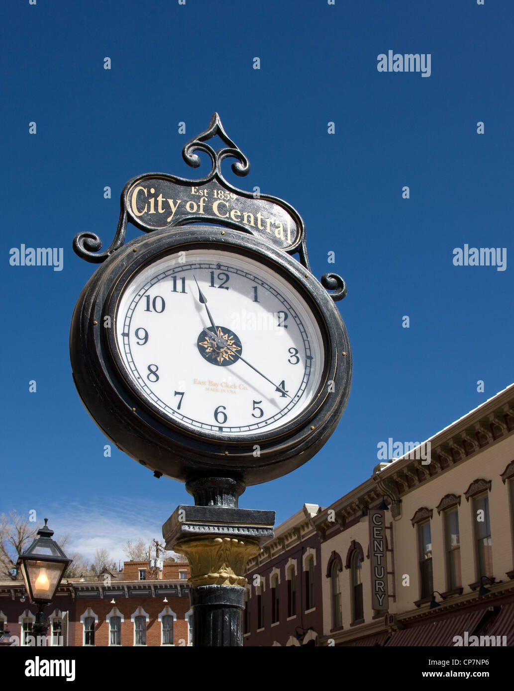 Central City Clock, Colorado Stock Photo