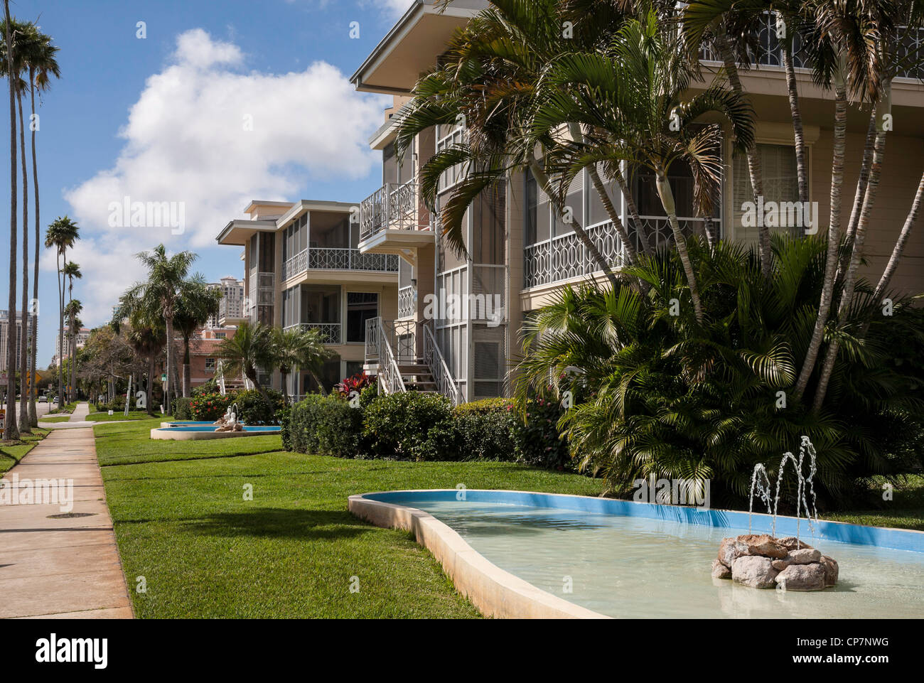 Apartment buildings , St Petersburg, FL Stock Photo Alamy