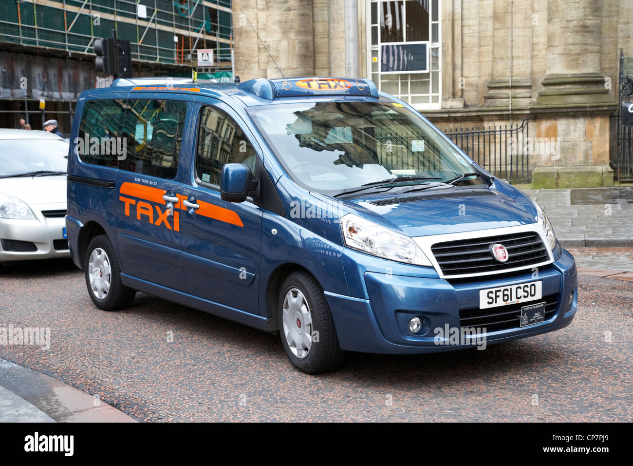 Glasgow taxi in glasgow city centre Scotland UK Stock Photo