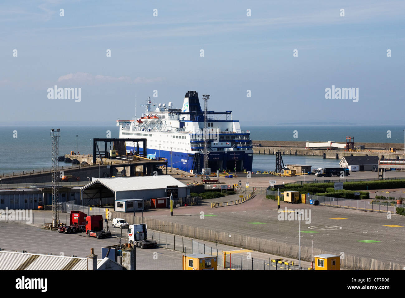 Passenger ferry at Rosslare Harbour, County Wexford, Eire. Stock Photo