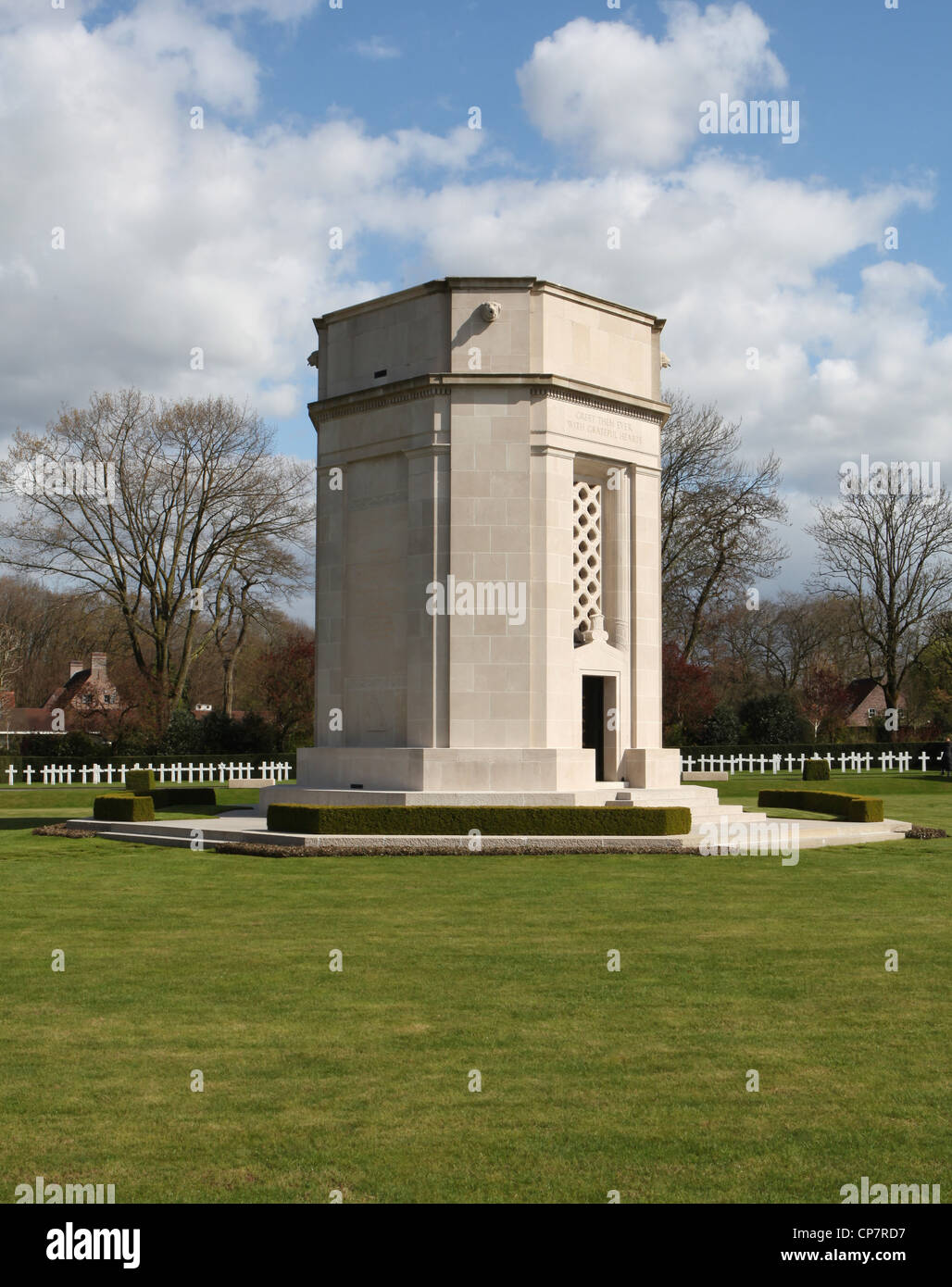 The chapel at Flanders Field American First World War Cemetery near Waregem in Belgium Stock Photo