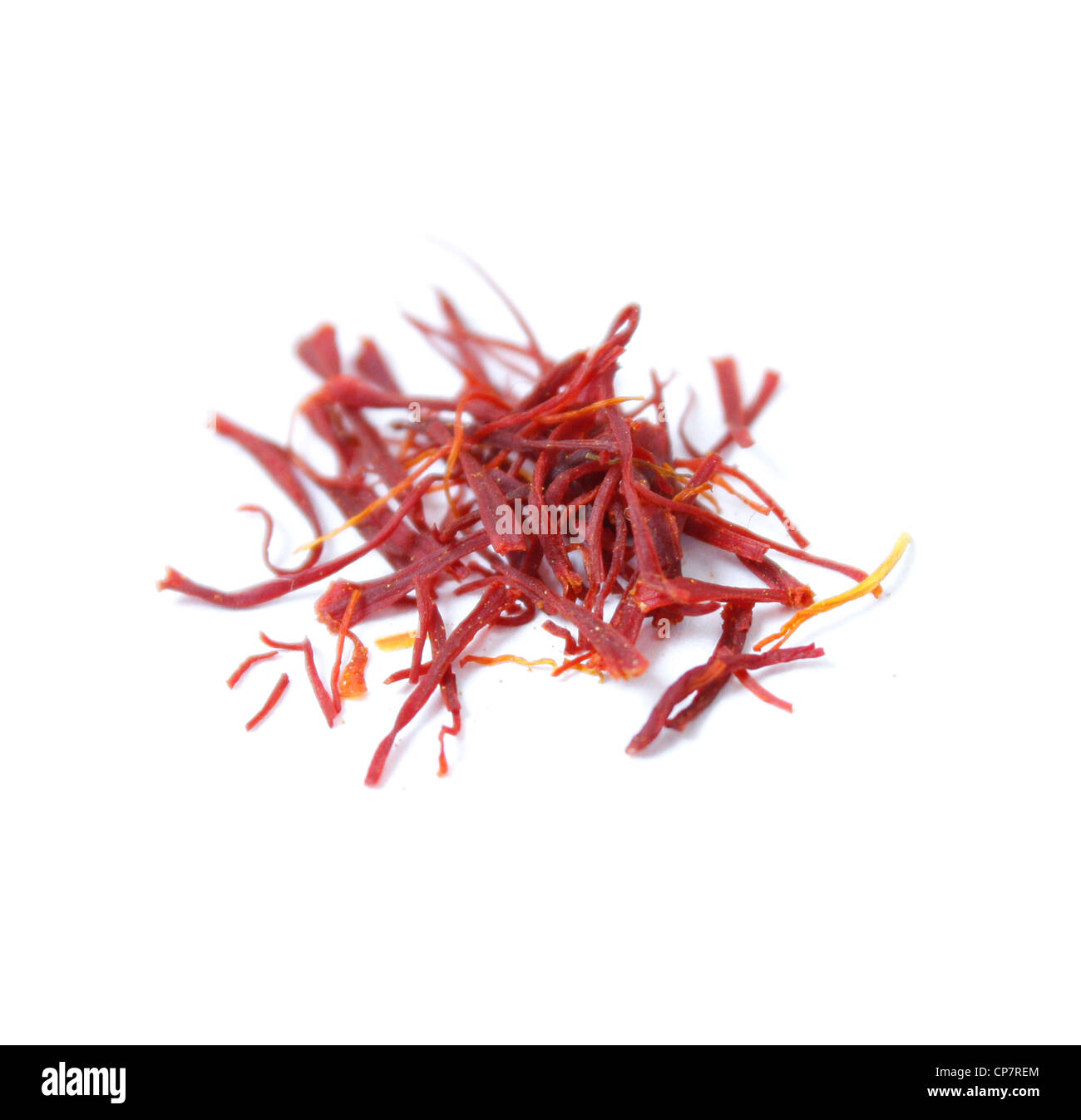 Saffron on white background hi-res stock photography and images - Alamy