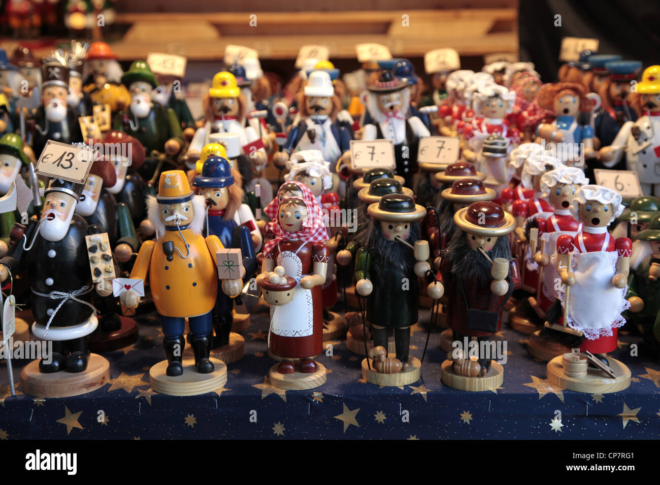 WOODEN CHRISTMAS ORNAMENTS SALZBURG AUSTRIA 27 December 2011 Stock Photo Alamy