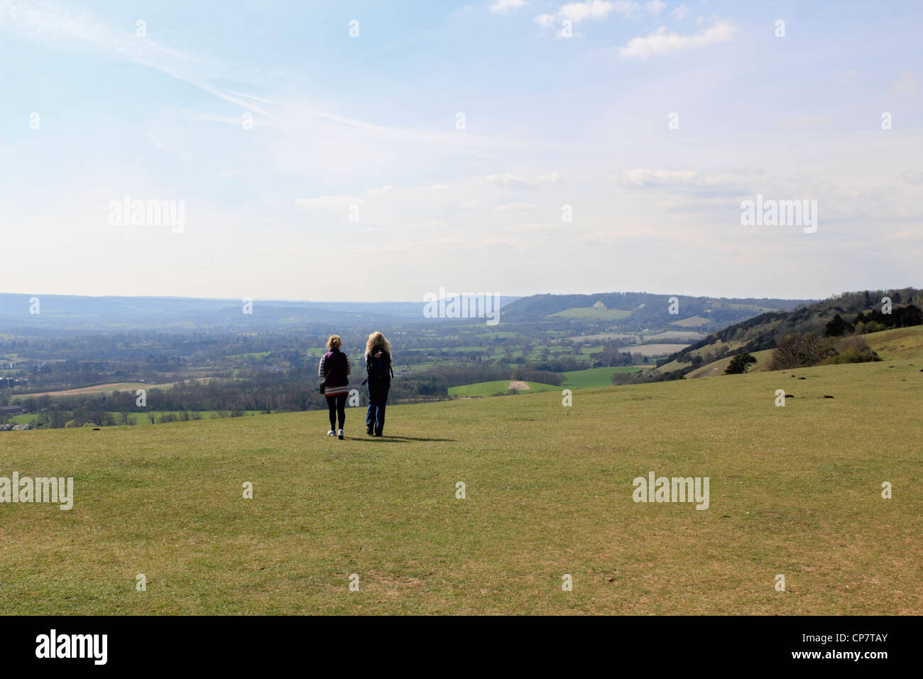 On the Pilgrims Way at Reigate Hill, part of the North Downs in Surrey