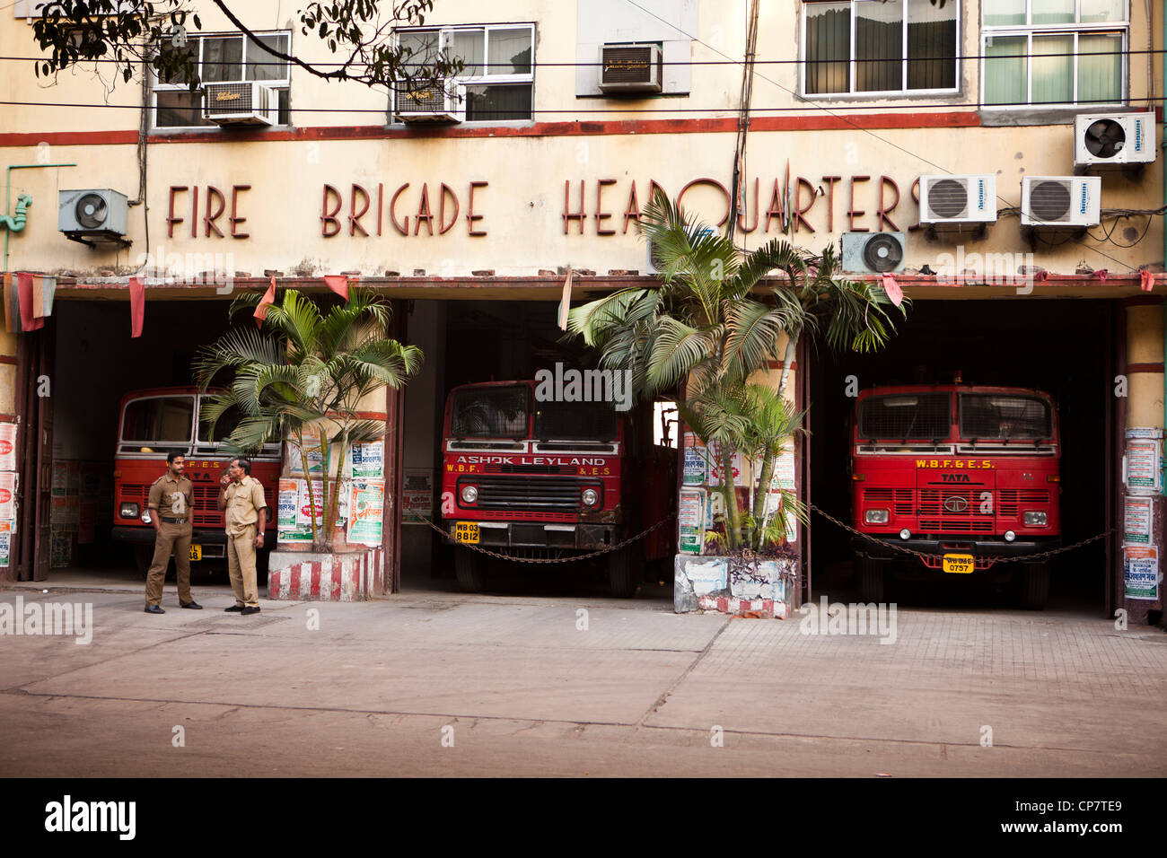 Fire station in Calcutta (Kolkata), India Stock Photo