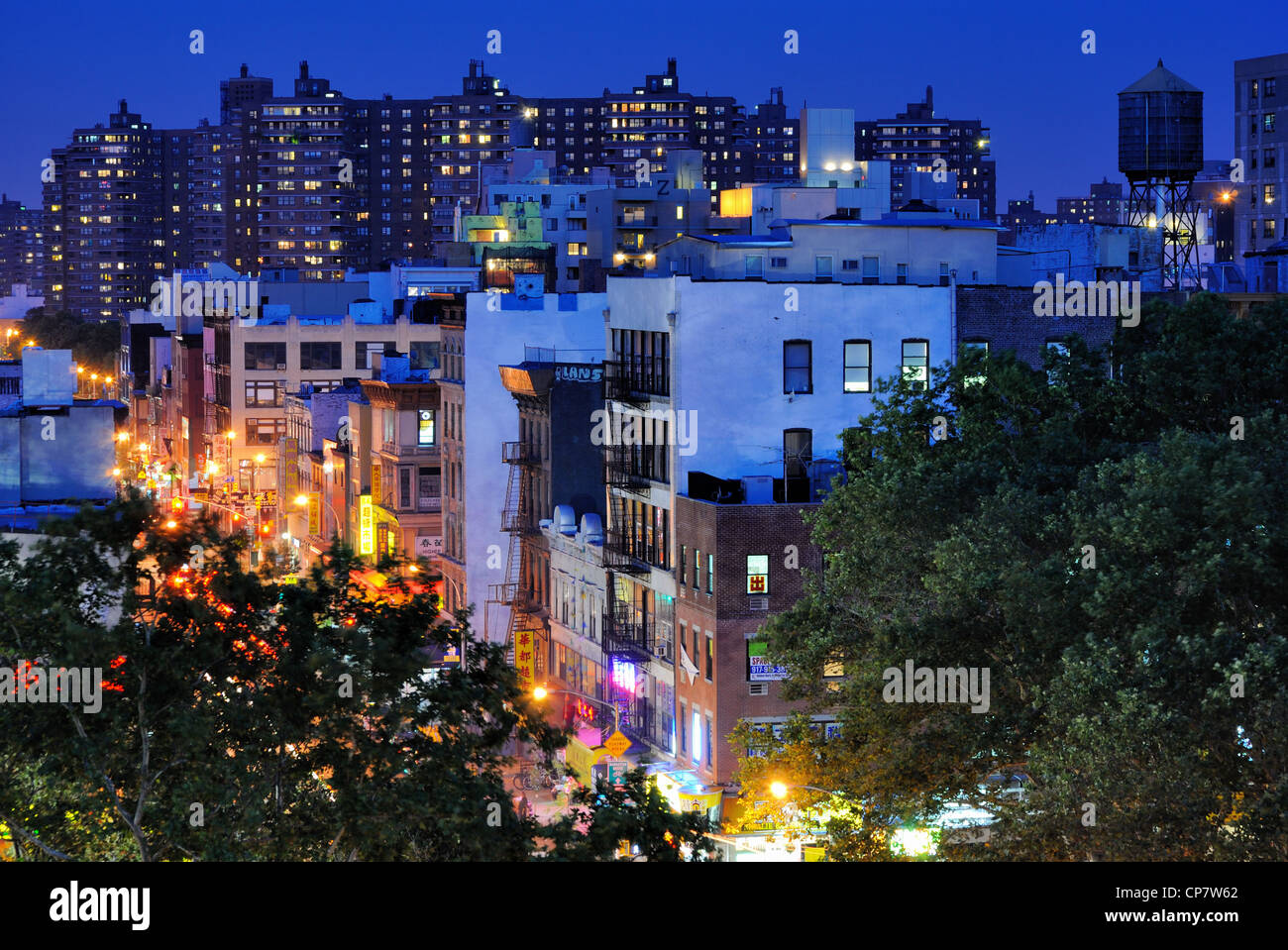 Grand Street from a rooftop in Chinatown Manhattan Stock Photo Alamy