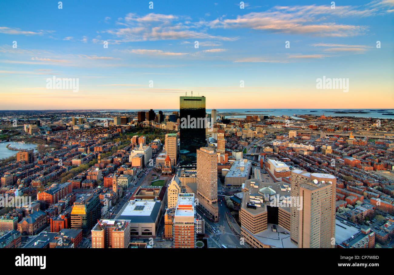 aerial view of downtown boston from back bay Stock Photo Alamy