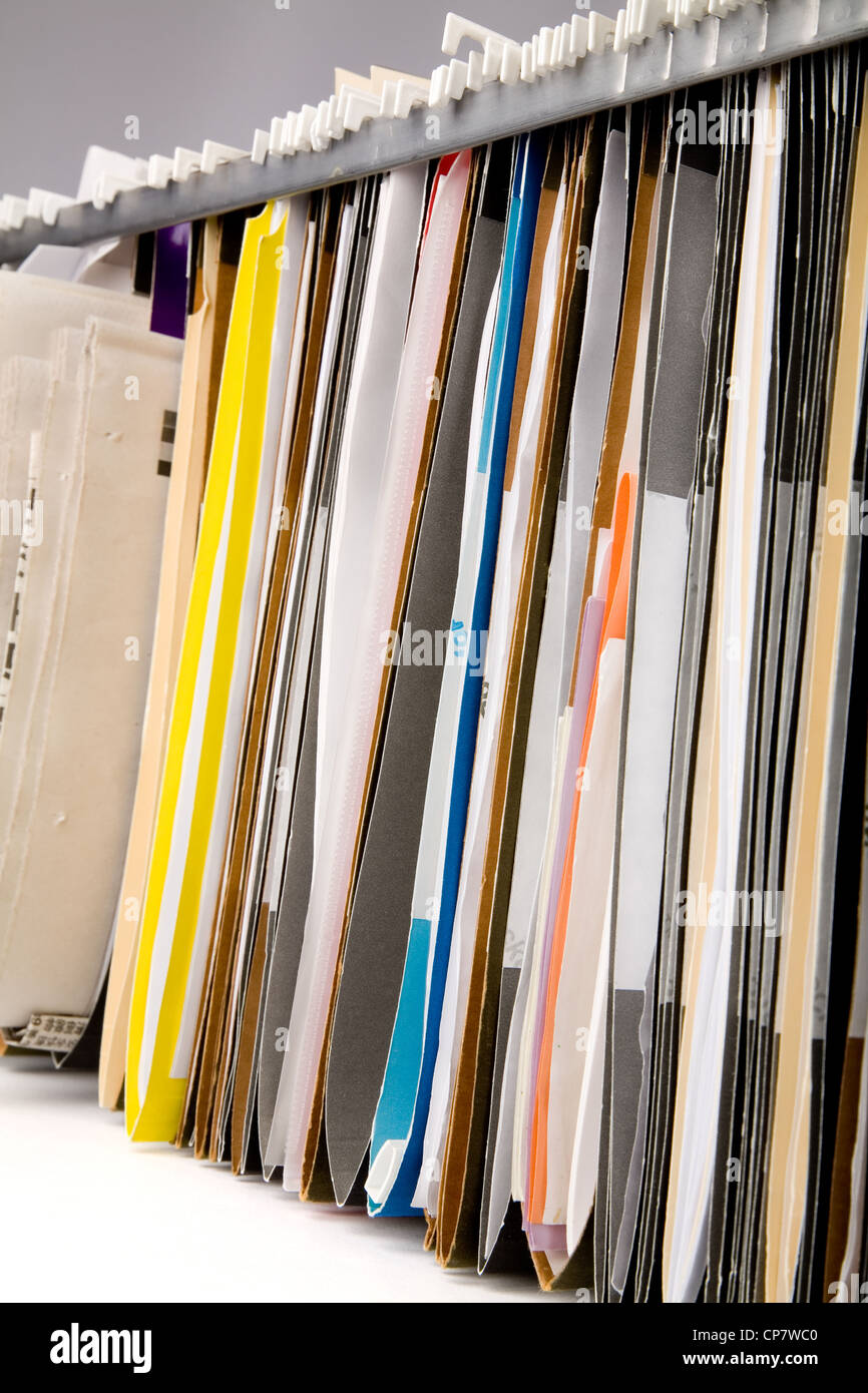 Hanging Folders, business concept Stock Photo