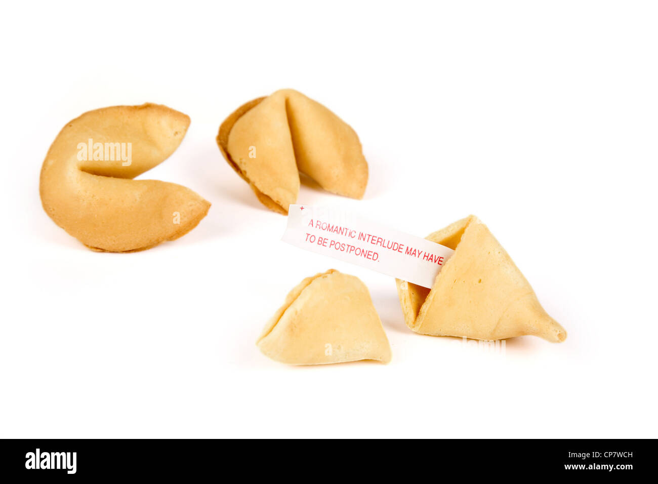 Fortune Cookies with white background Stock Photo