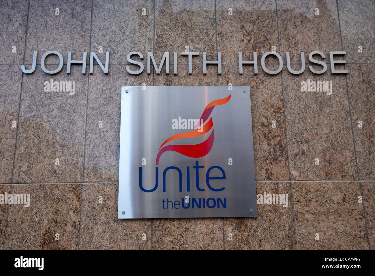 unite the union logo on john smith house glasgow Scotland UK Stock Photo