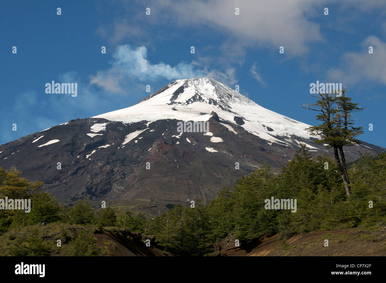 Volcan Villarrica La Araucania Chile Stock Photo