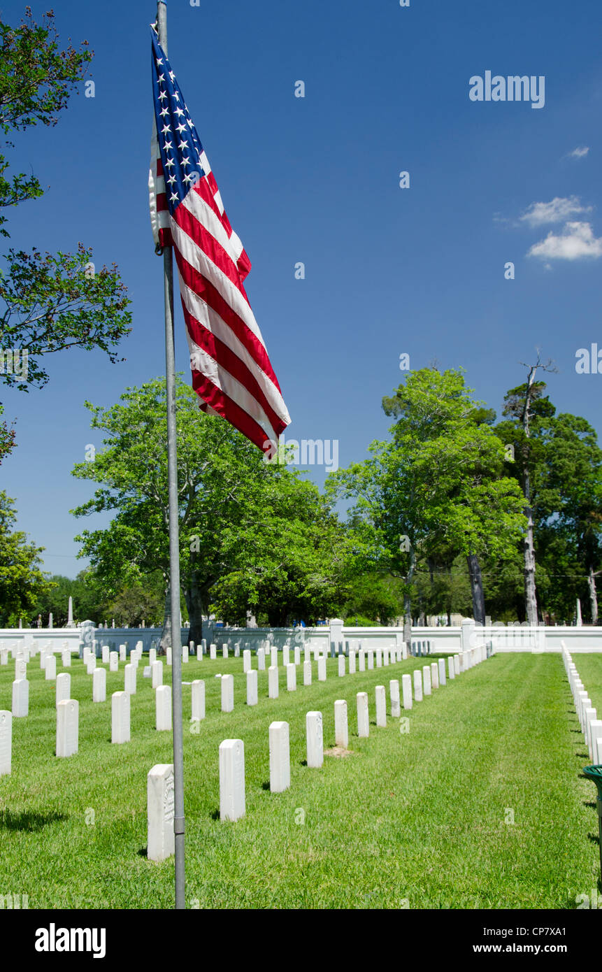 Louisiana, Baton Rouge. National Cemetery, established in 1867 Stock ...