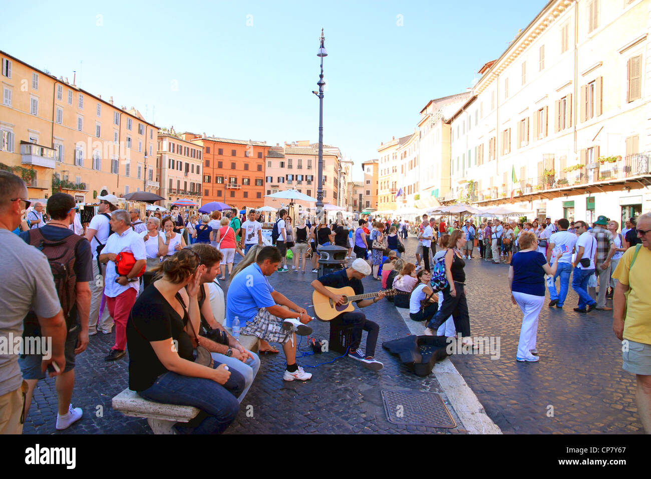 Piazza Navona Square in Rome Stock Photo