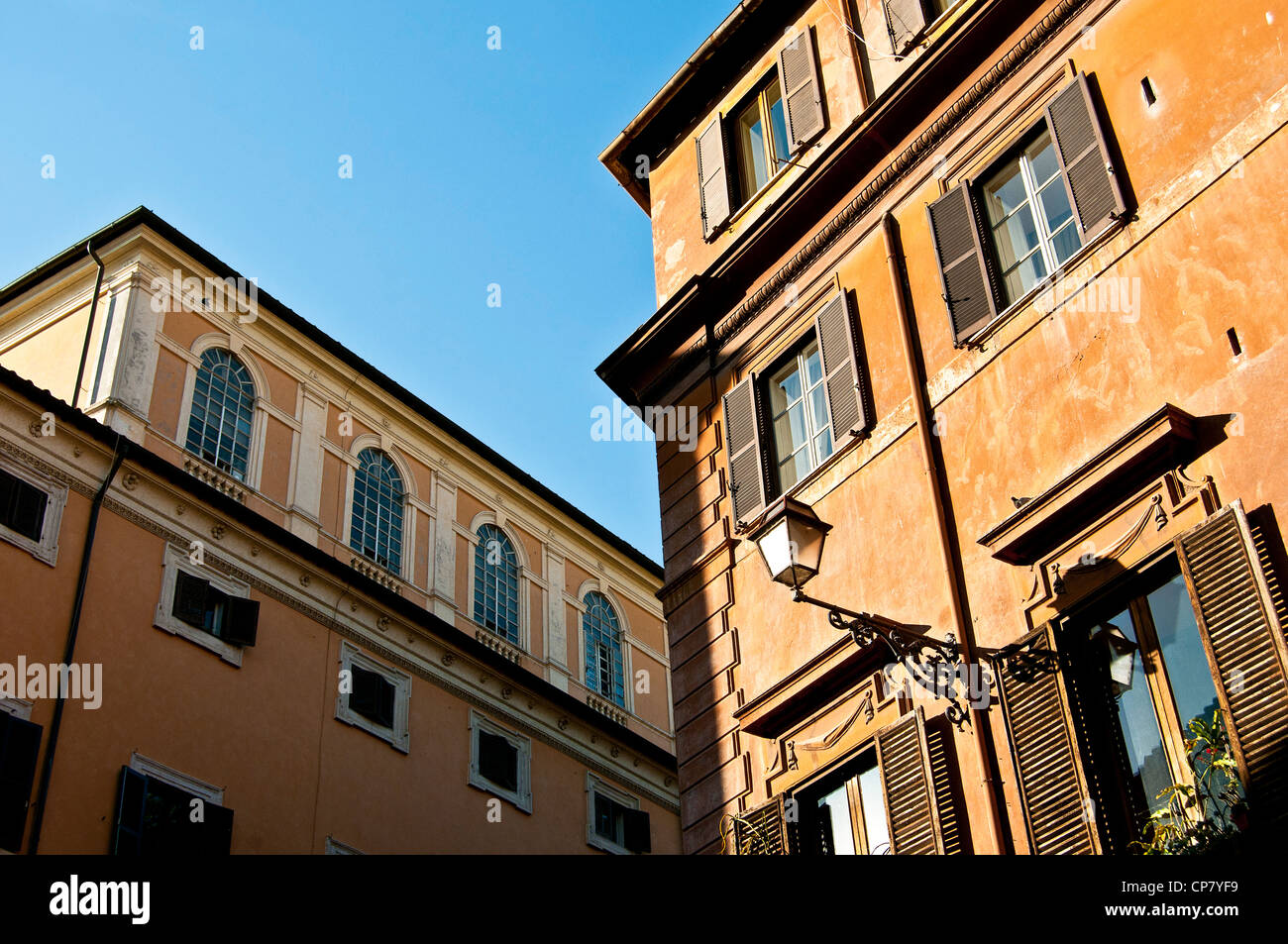 Traditional italian house in Rome, Italy Stock Photo