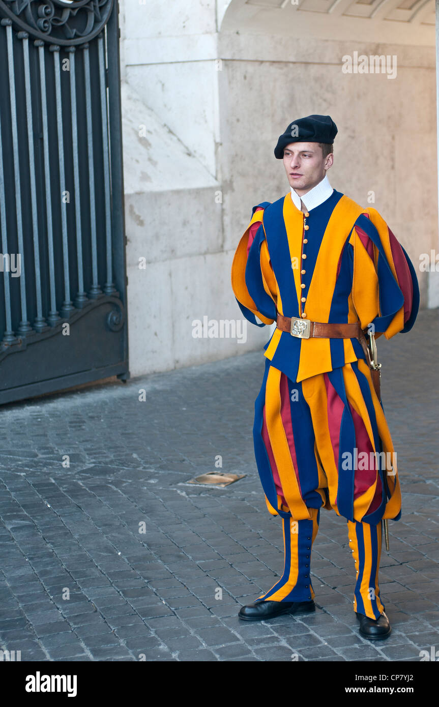 Swiss guard at Vatican city Stock Photo