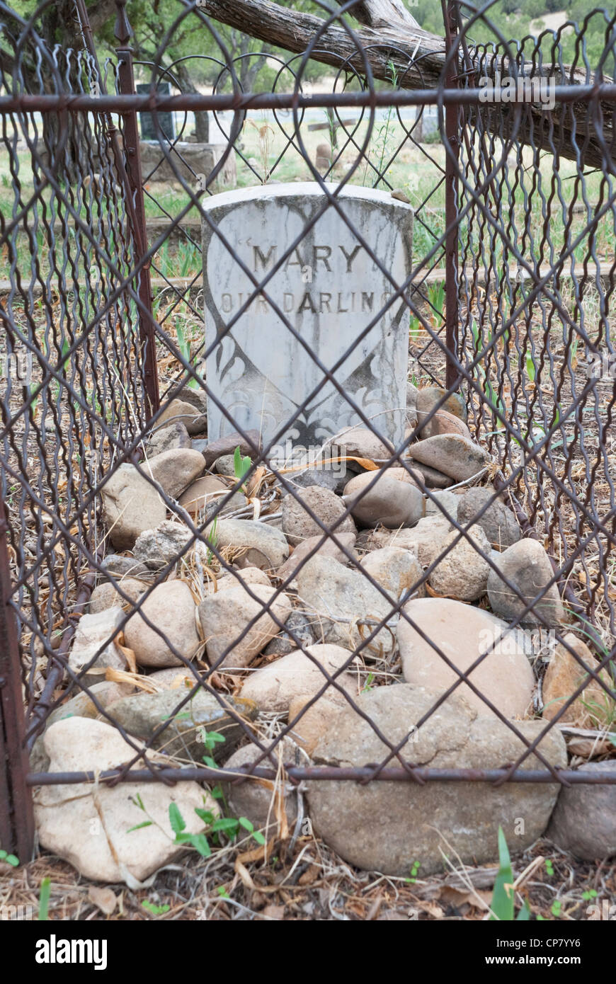 Many of the graves in the Lincoln Cemetery are unique in appearance. Stock Photo