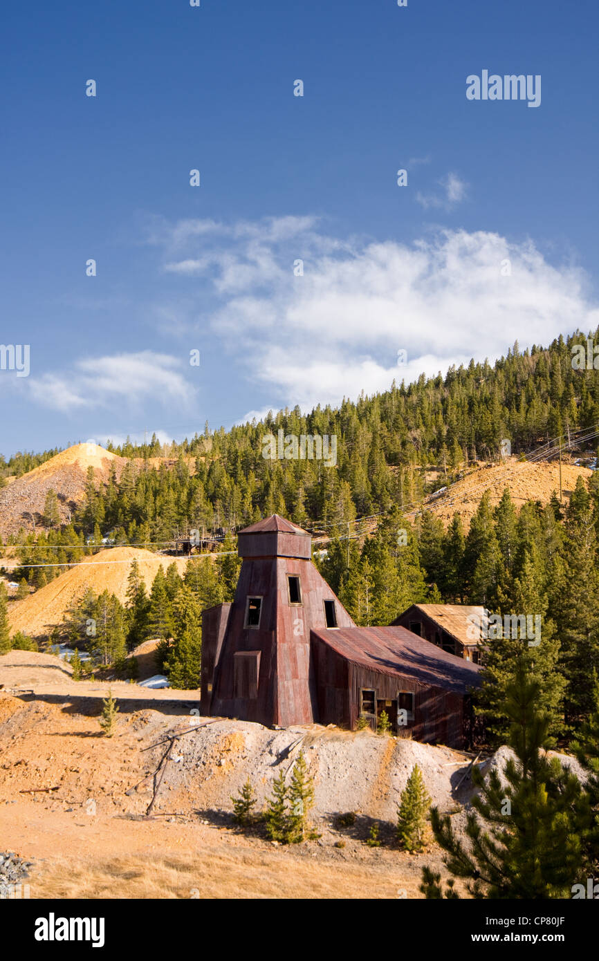 Abandoned gold mine, Colorado Stock Photo