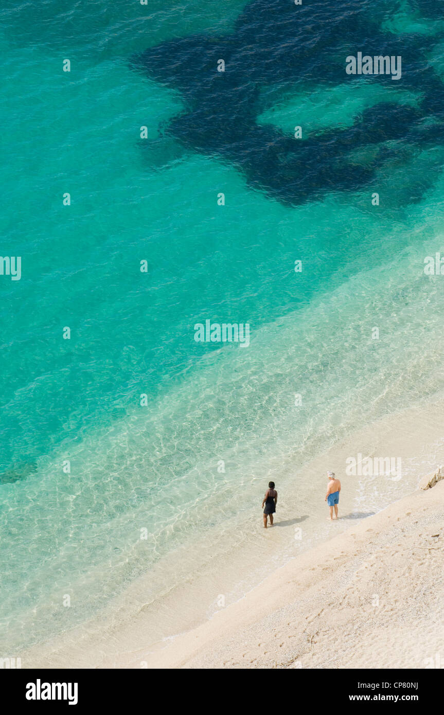 The beach at Villefranche sur mer, near Nice, France. Stock Photo