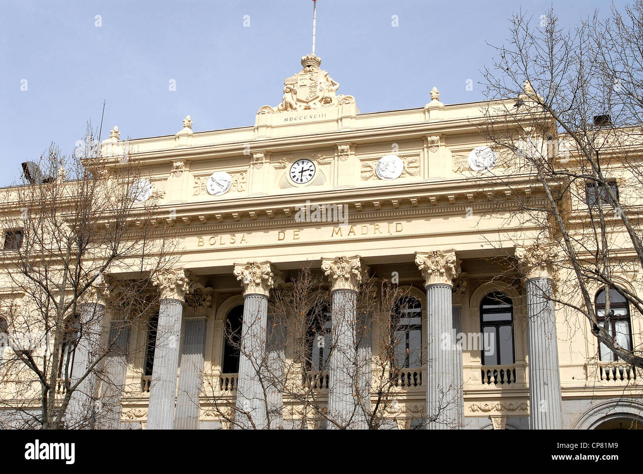 Madrid Stock Exchange Spain Stock Photo