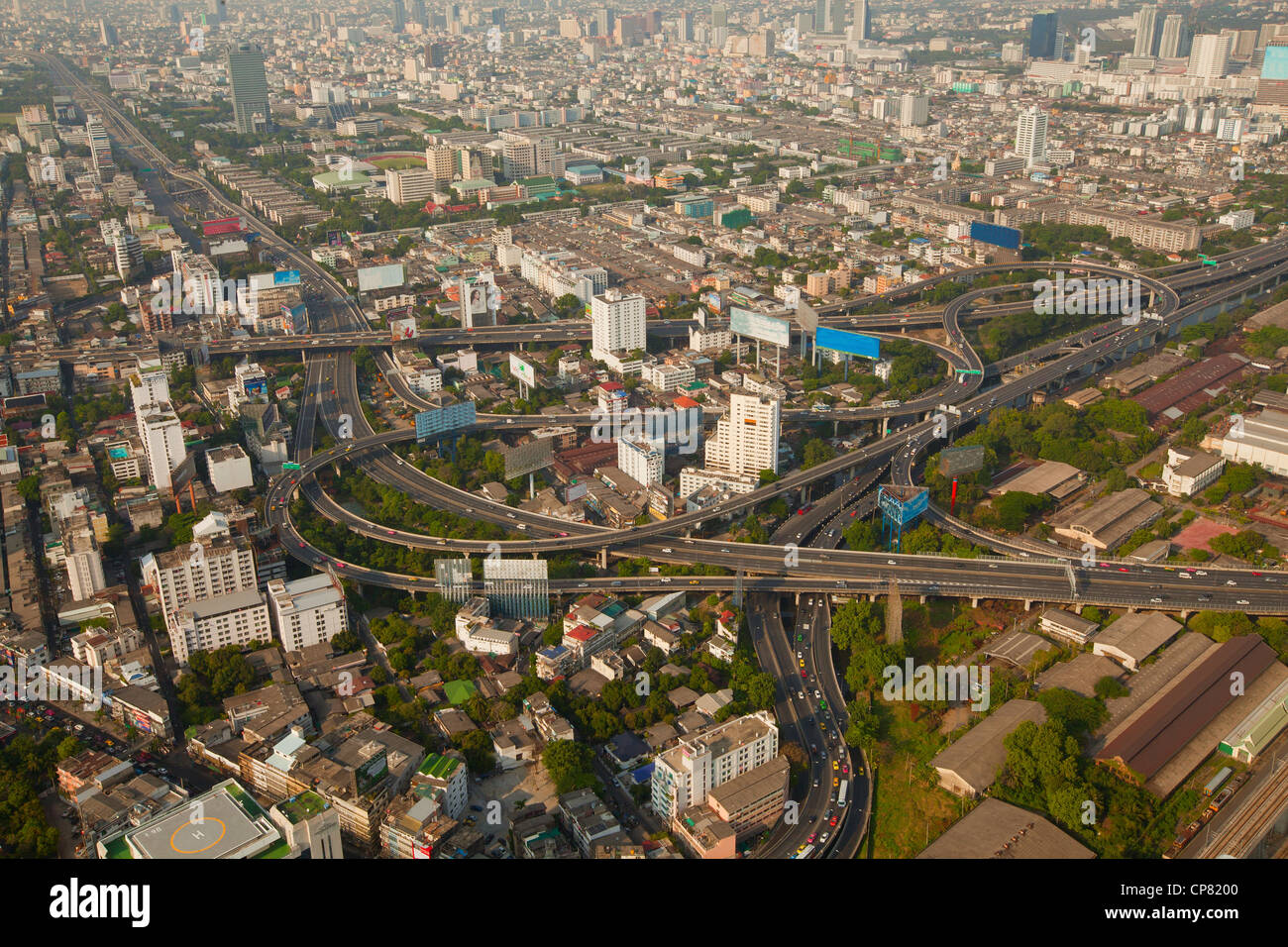 Bangkok city - Bird's-eye view, Thailand Stock Photo - Alamy