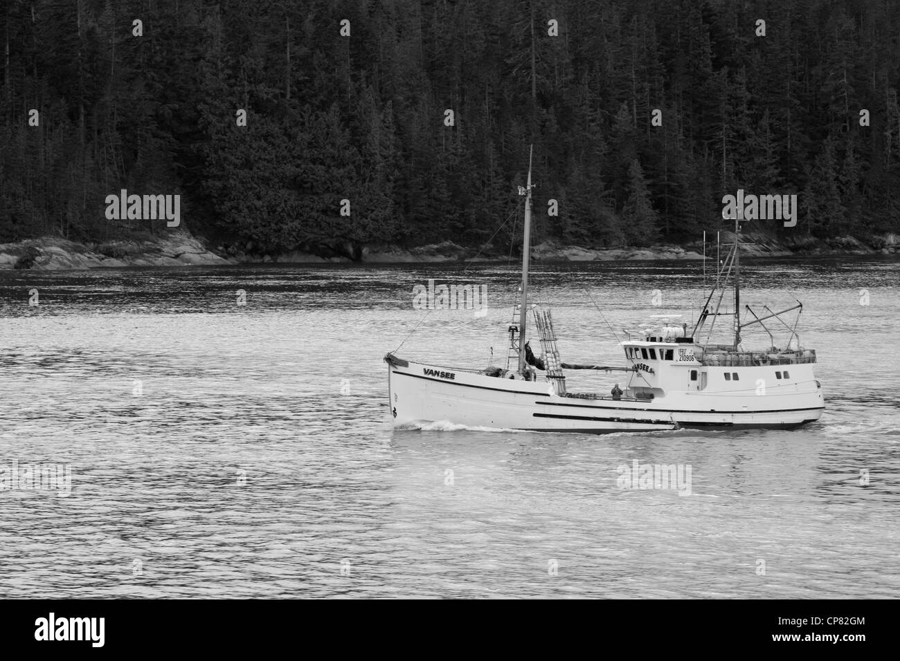 Alaska, USA fishing ship of the coast Stock Photo