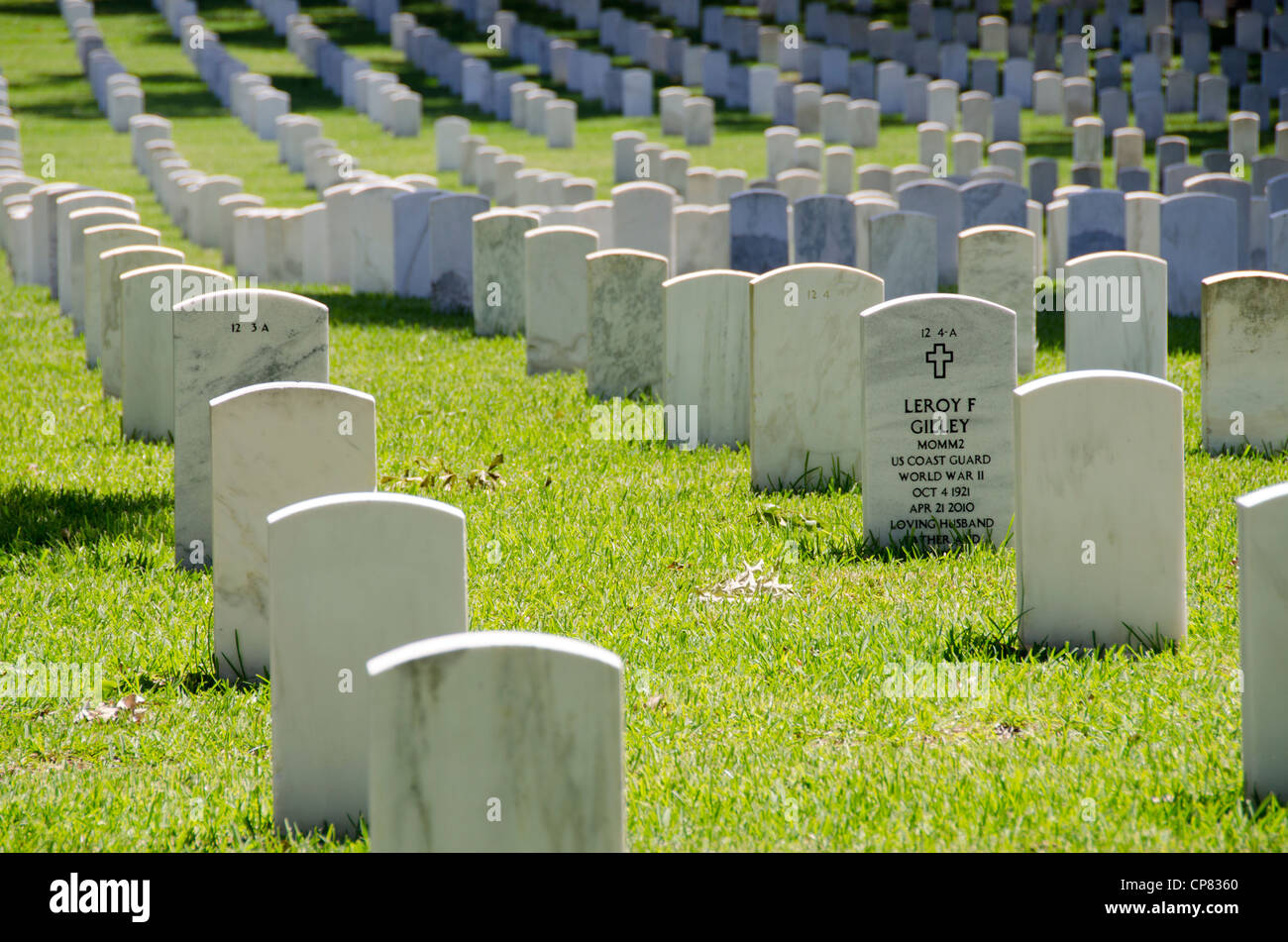 Louisiana, Baton Rouge. National Cemetery, established in 1867 Stock ...