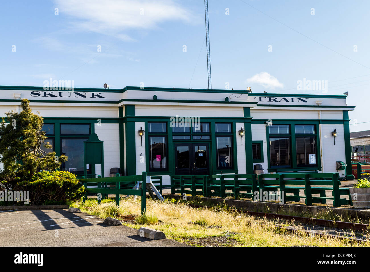 The Skunk Train in Fort Bragg California Stock Photo - Alamy