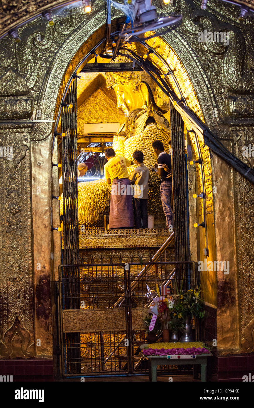Mahamuni Paya Buddhist Temple in Mandalay Myanmar Stock Photo
