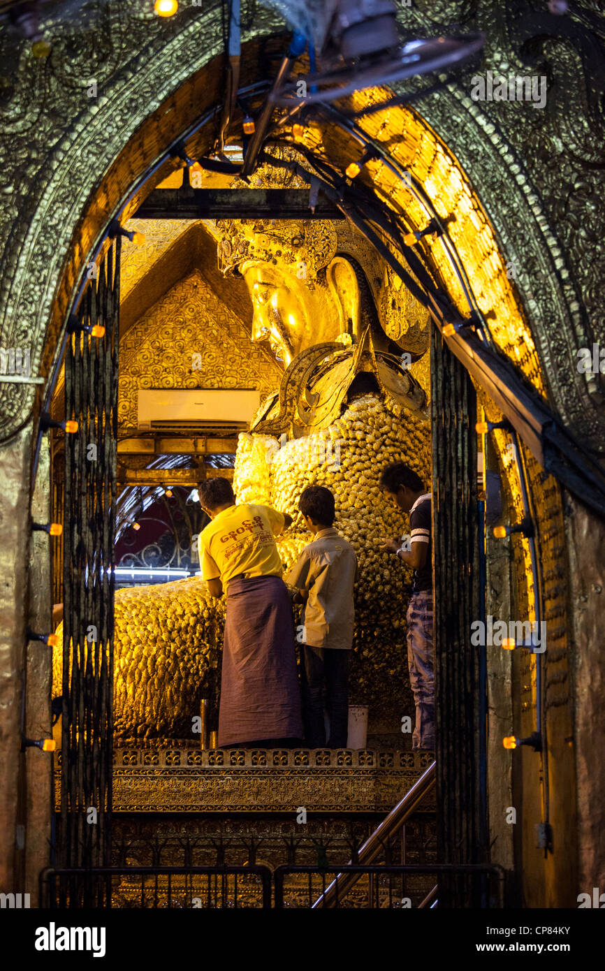 Mahamuni Paya Buddhist Temple in Mandalay Myanmar Stock Photo