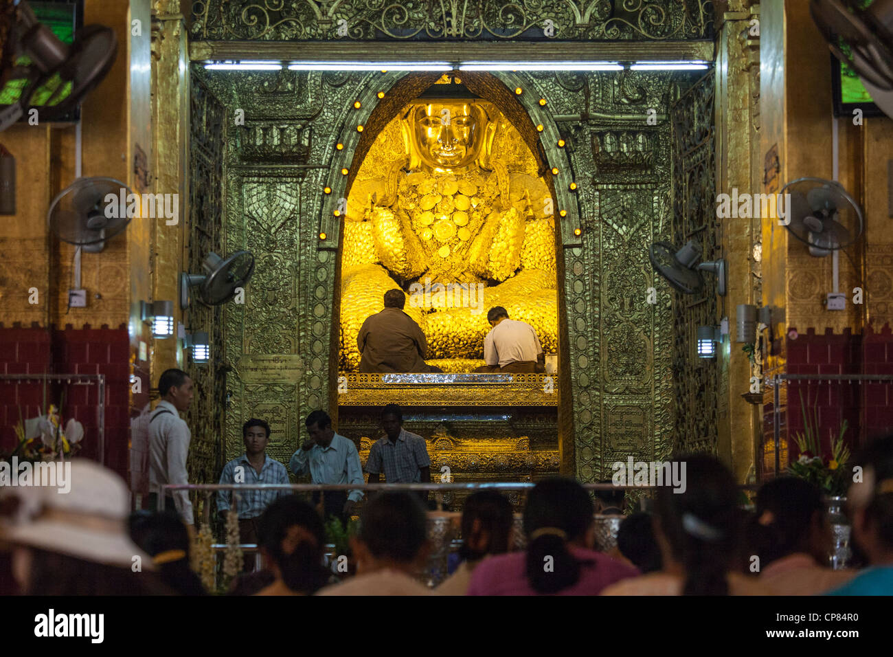 Mahamuni Paya Buddhist Temple in Mandalay Myanmar Stock Photo