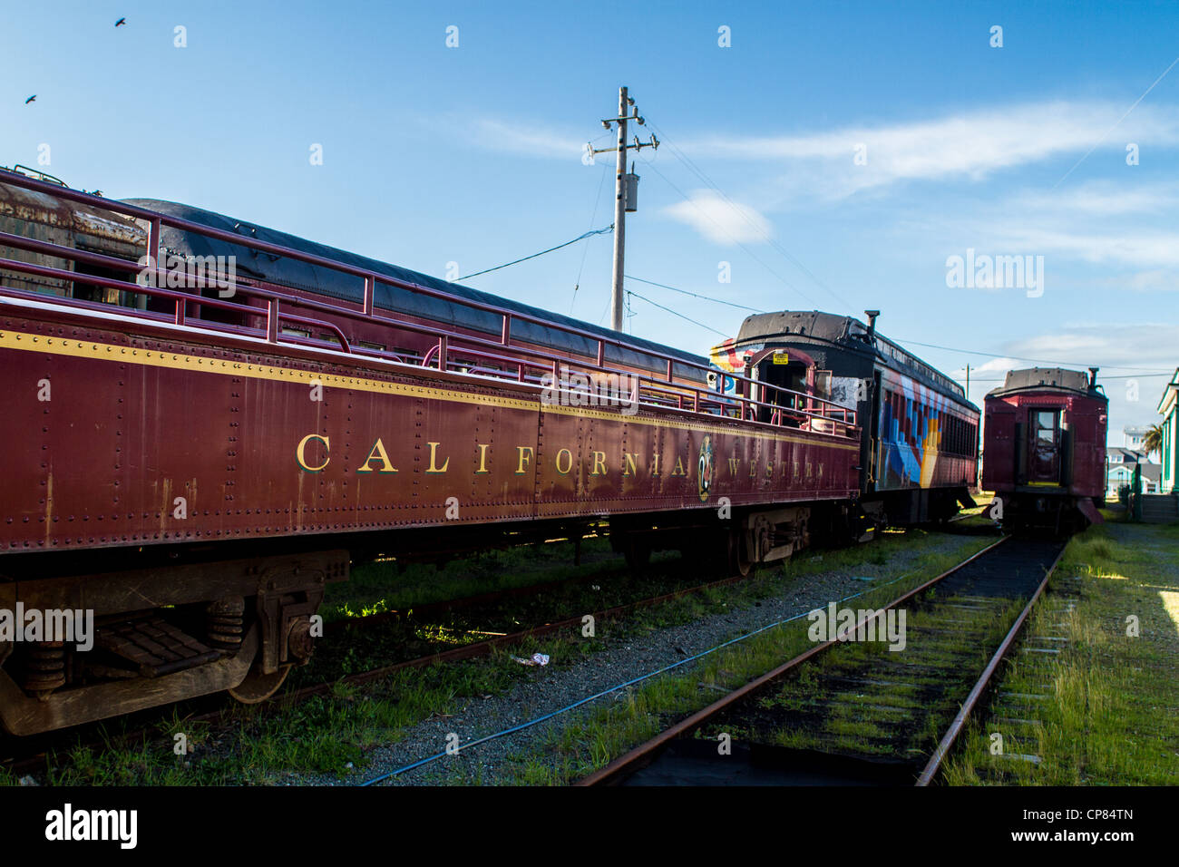 The Skunk Train in Fort Bragg California Stock Photo - Alamy