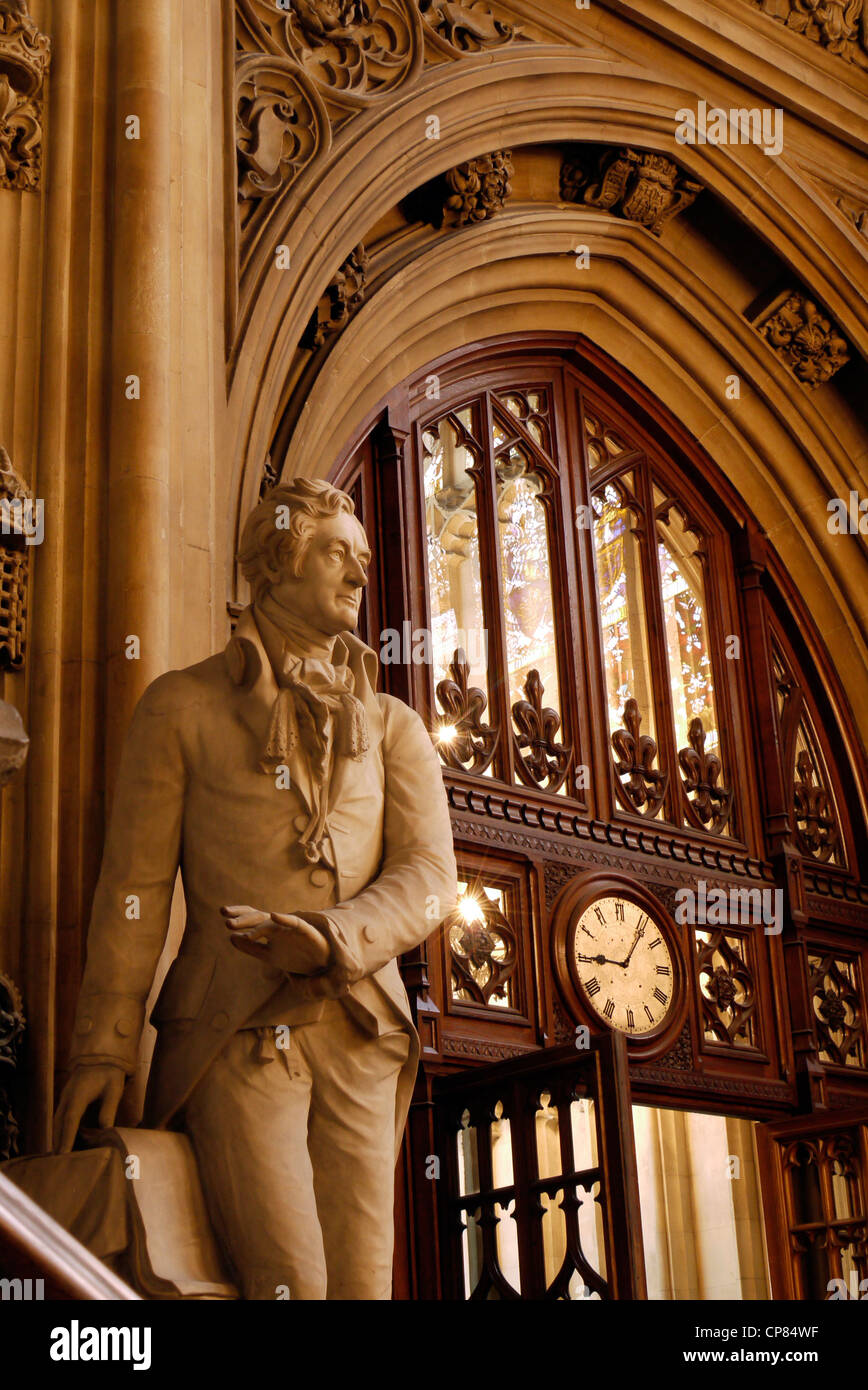 Statue of Irish politician Henry Grattan, Central Lobby, the Houses of Parliament, Palace of Westminster, London, England Stock Photo