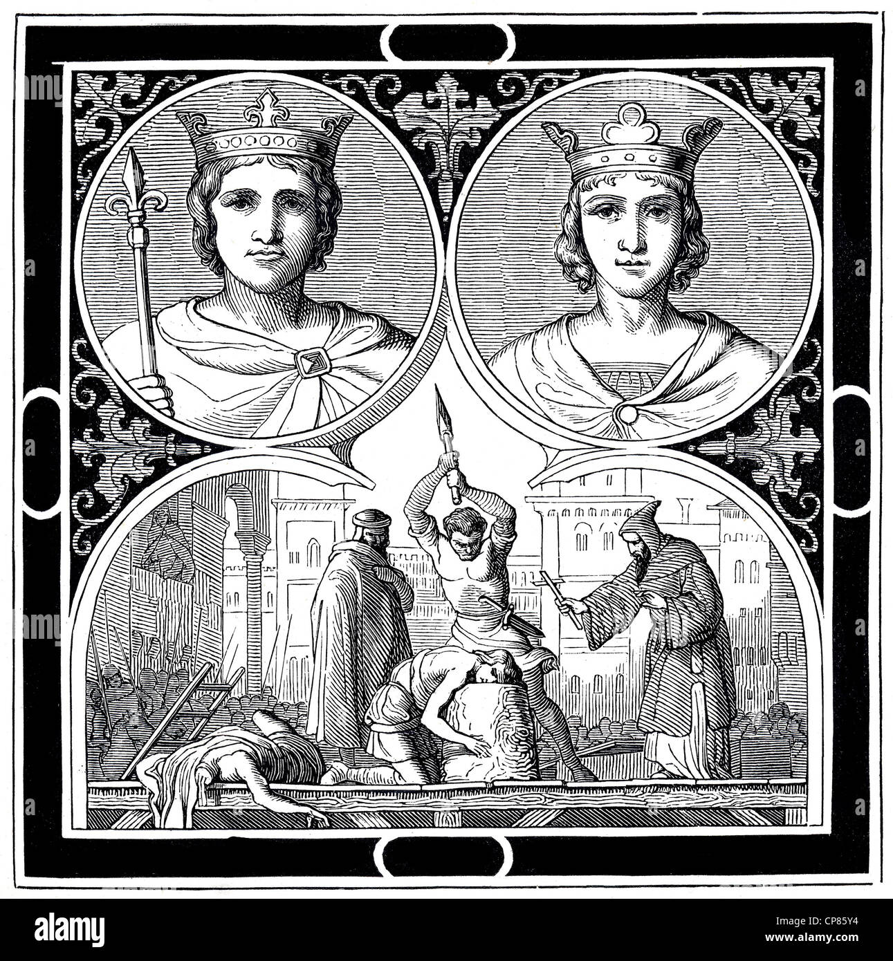 Konrad (1228 - 1254) aus dem Geschlecht der Staufer, Herzog von Schwaben, König des Heiligen Römischen Reiches, König von Sizili Stock Photo