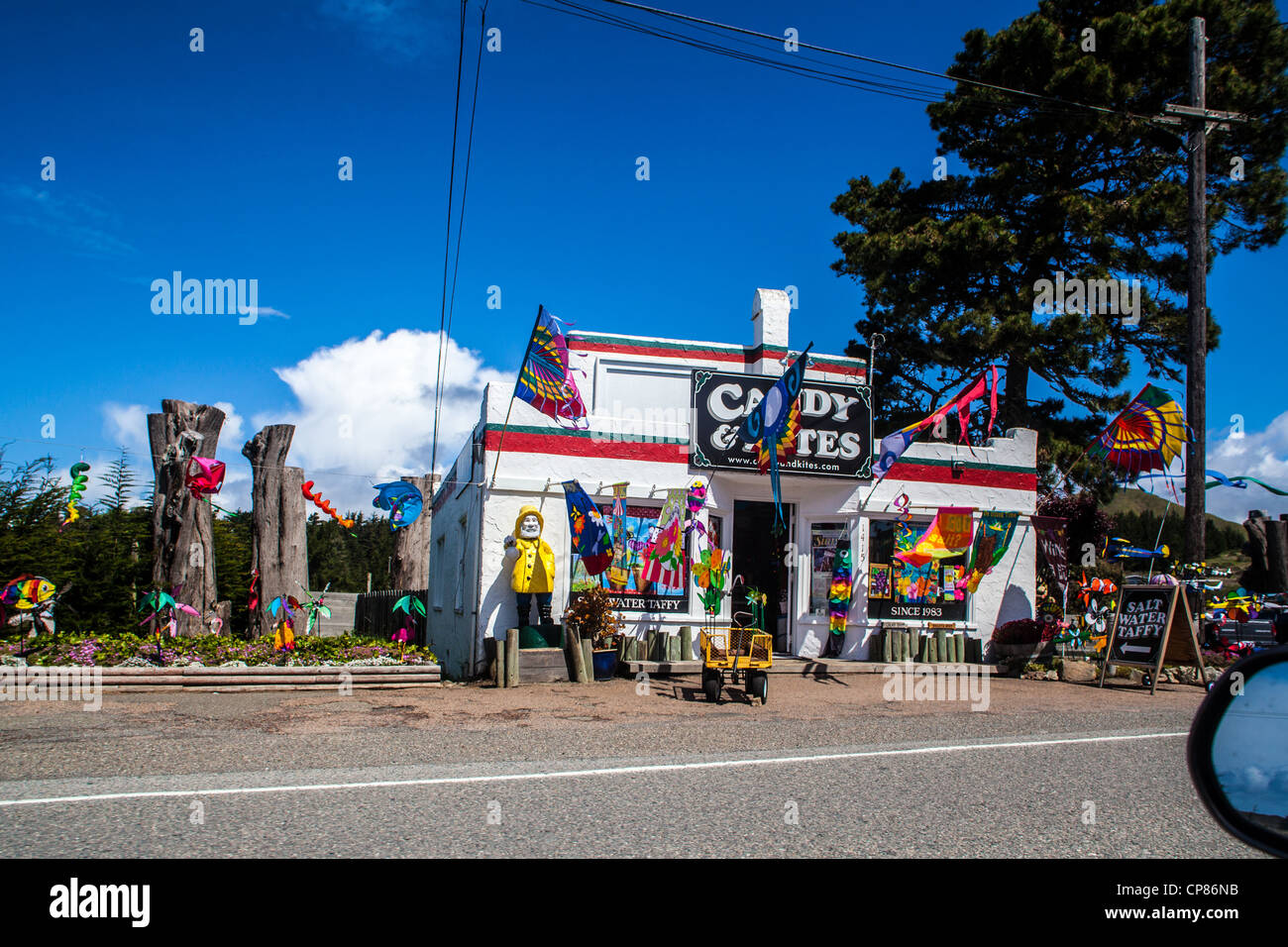 A candy and kite store in Bodega Bay California Stock Photo Alamy