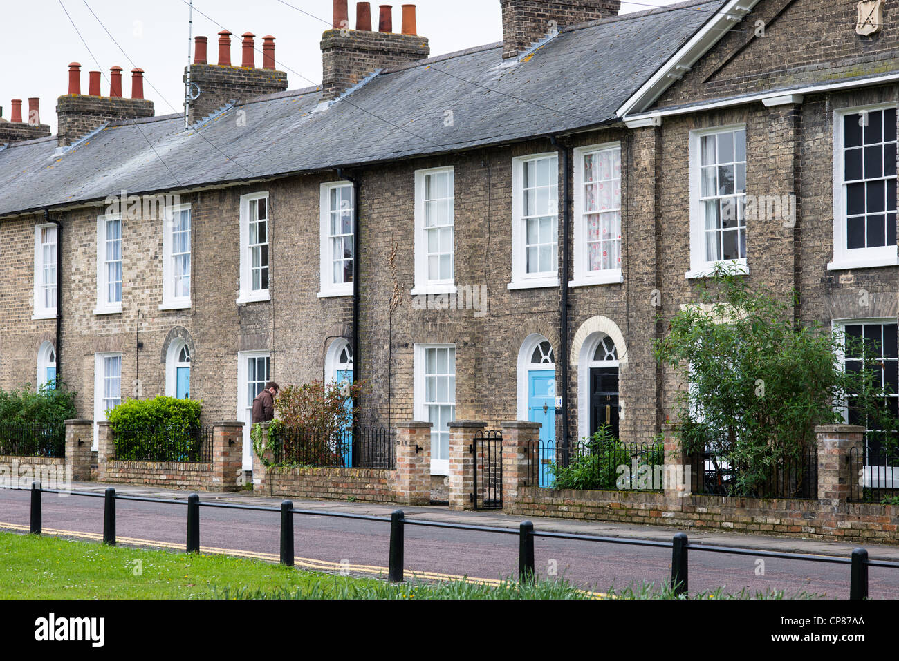 Victorian Terrace houses at New Square, Cambridge, England Stock Photo