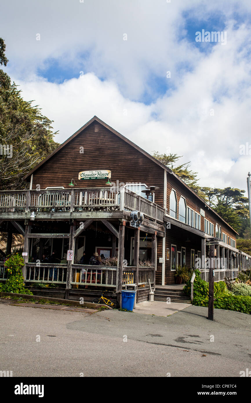 Shops at the Point Arena Harbor in Northern California Stock Photo Alamy