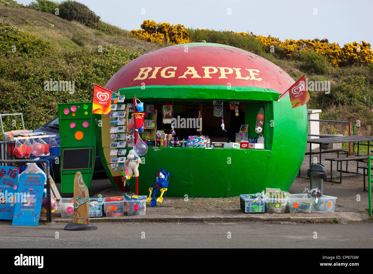 Big Apple Cafe and Sweet Shop in Mumbles Swansea South Wales Stock Photo