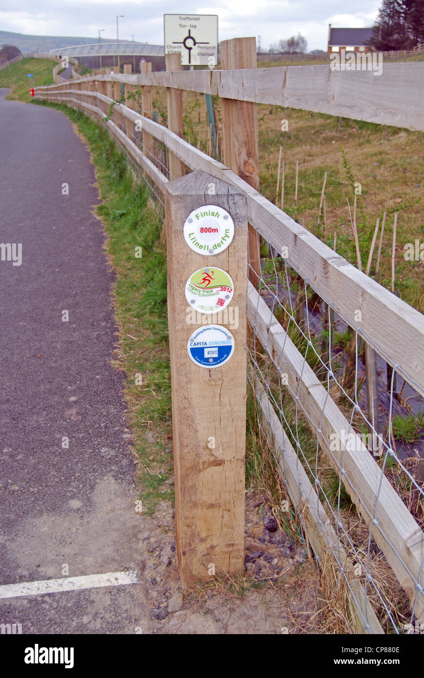 start finish post church village bypass number 3150 Stock Photo - Alamy