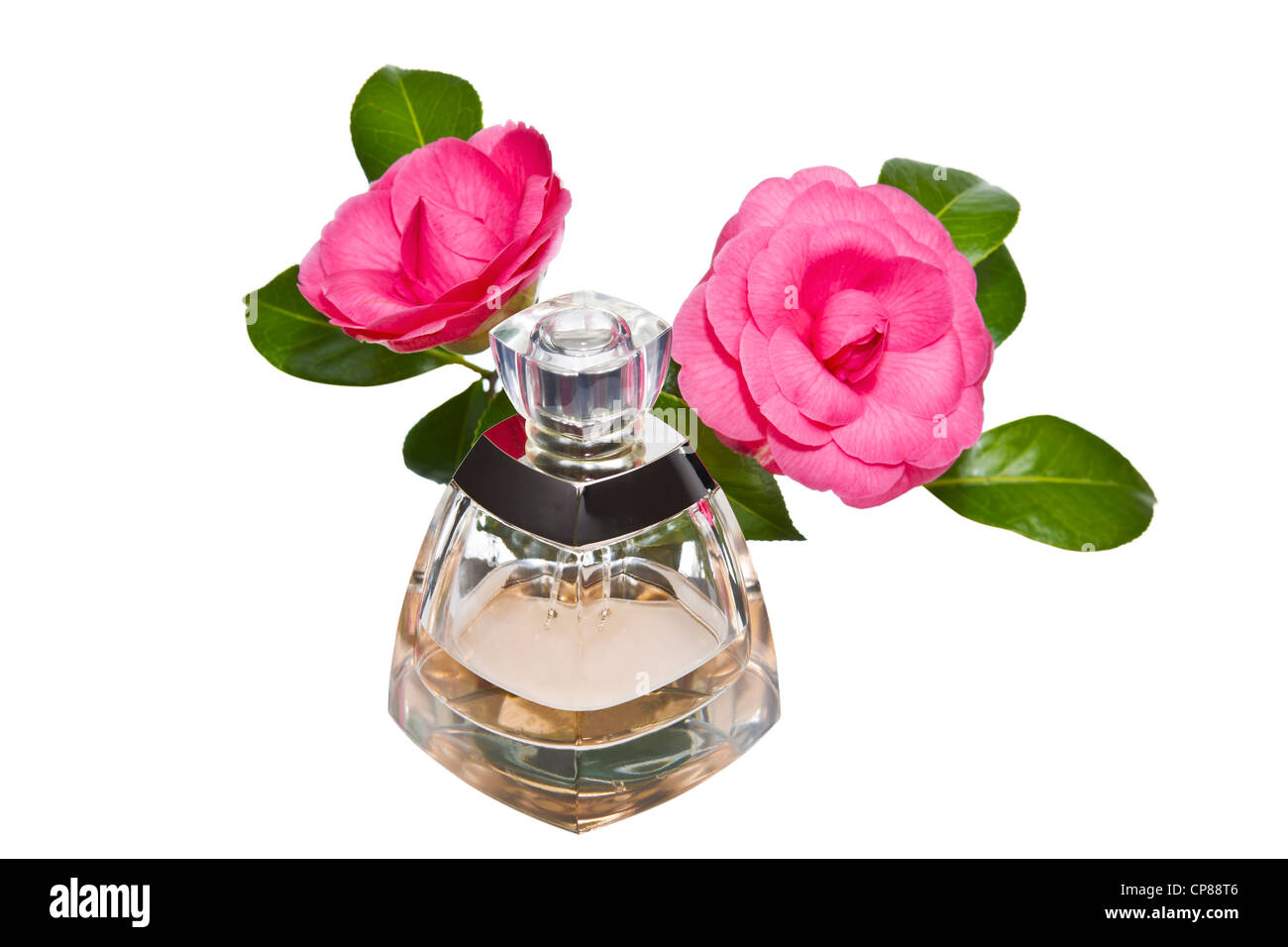 Perfume Bottle Flowers Stock Photos & Perfume Bottle Flowers Stock