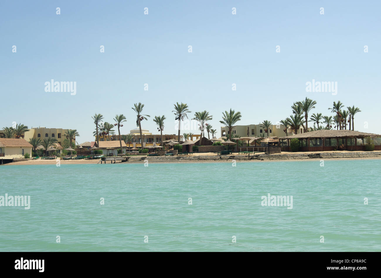 View of EL Gouna resort apartments, Egypt, Red sea Stock Photo
