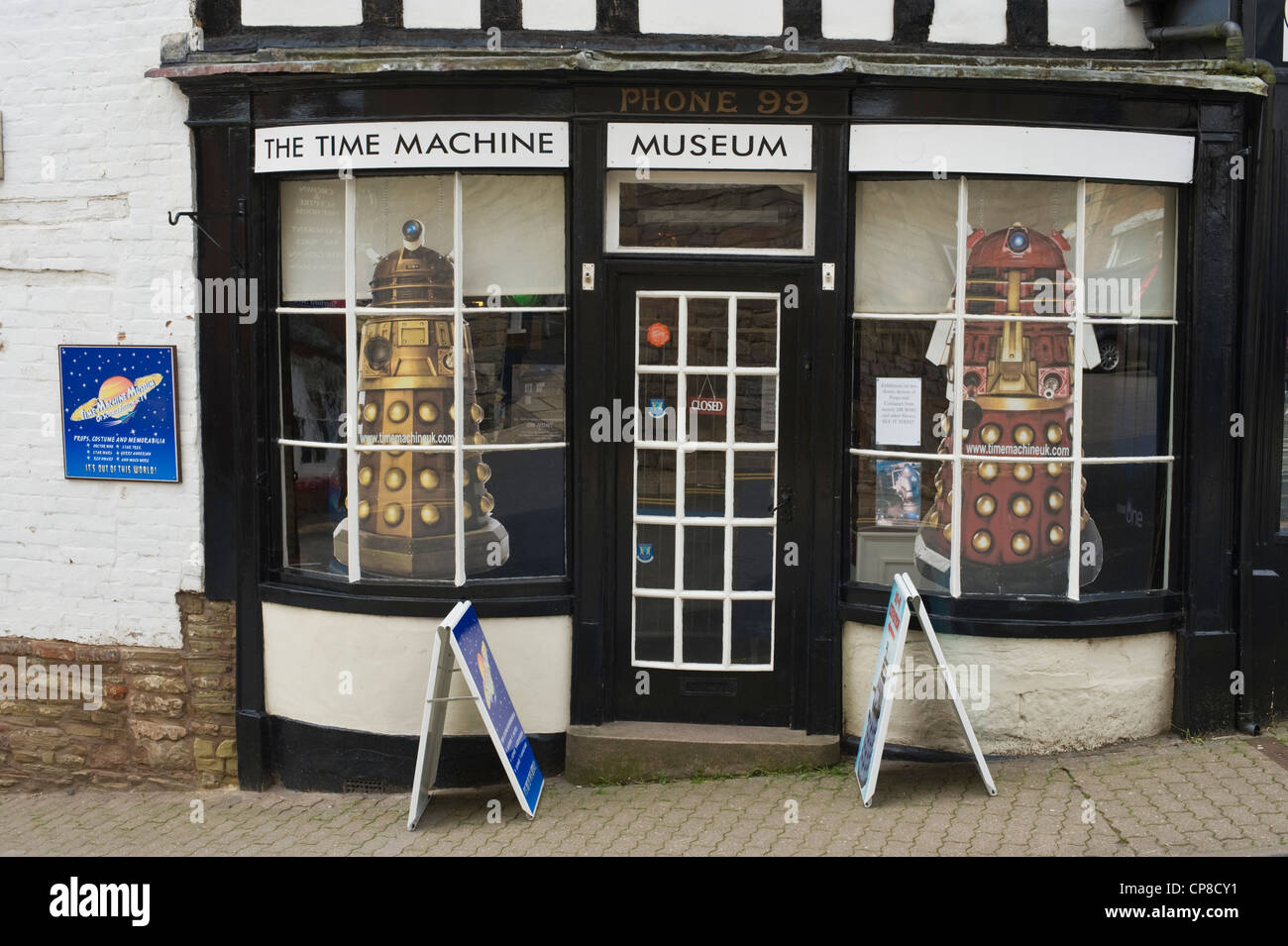 Exterior of TIME MACHINE MUSEUM on high street in Bromyard
