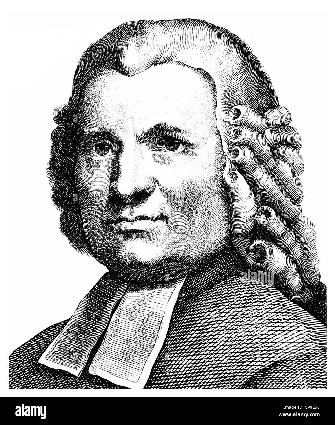 Johann Joachim Spalding, 1714 - 1804, a German Protestant theologian, hymn writer, philosopher and representative of neology in Stock Photo