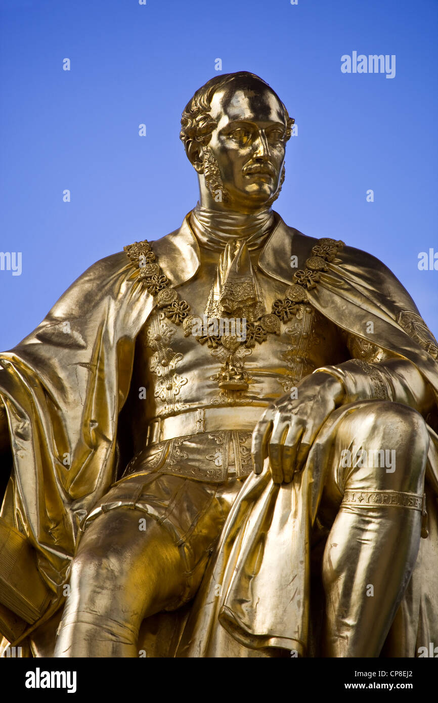 Close up view of the Prince Albert Statue Kensington Gardens Stock