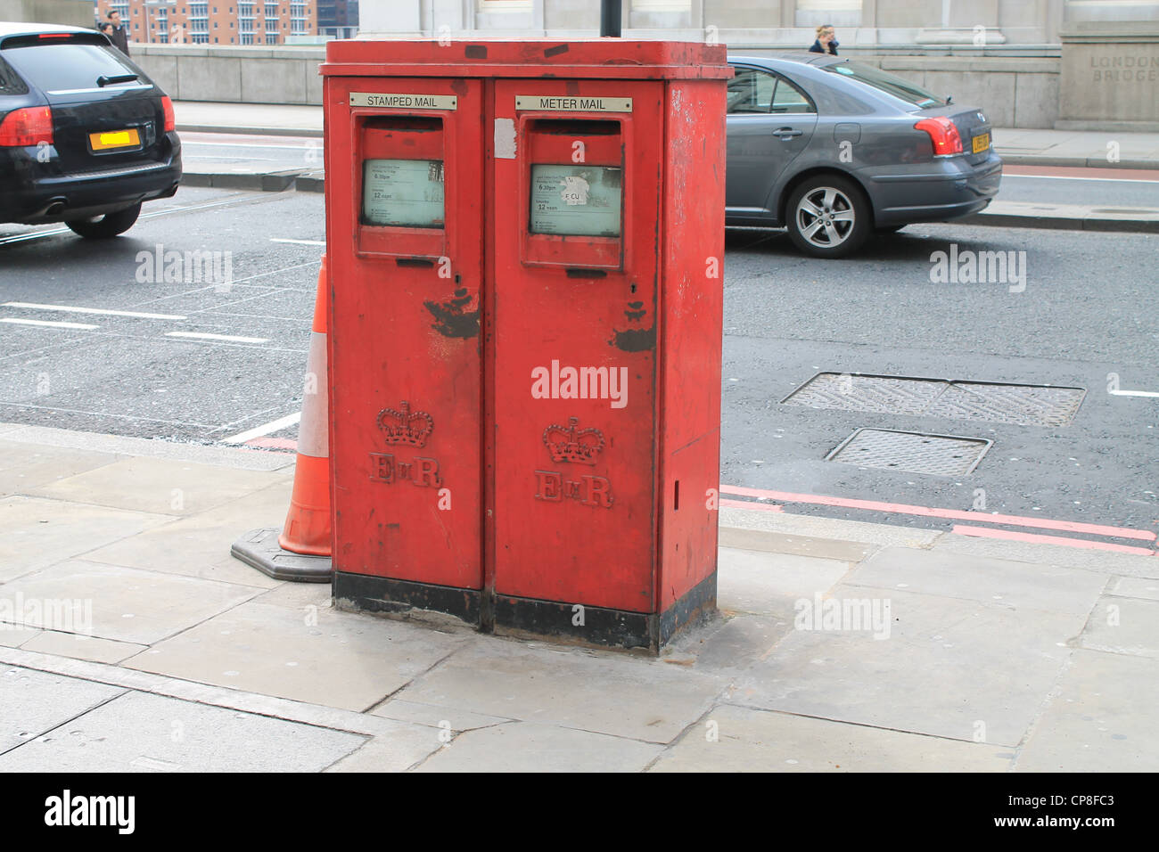 Old post boxes in the City of London Stock Photo Alamy