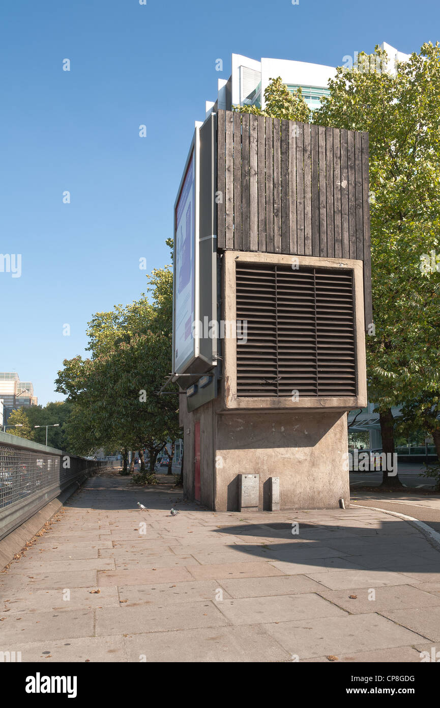 London underground ventilation shaft blending in with surrounding Stock