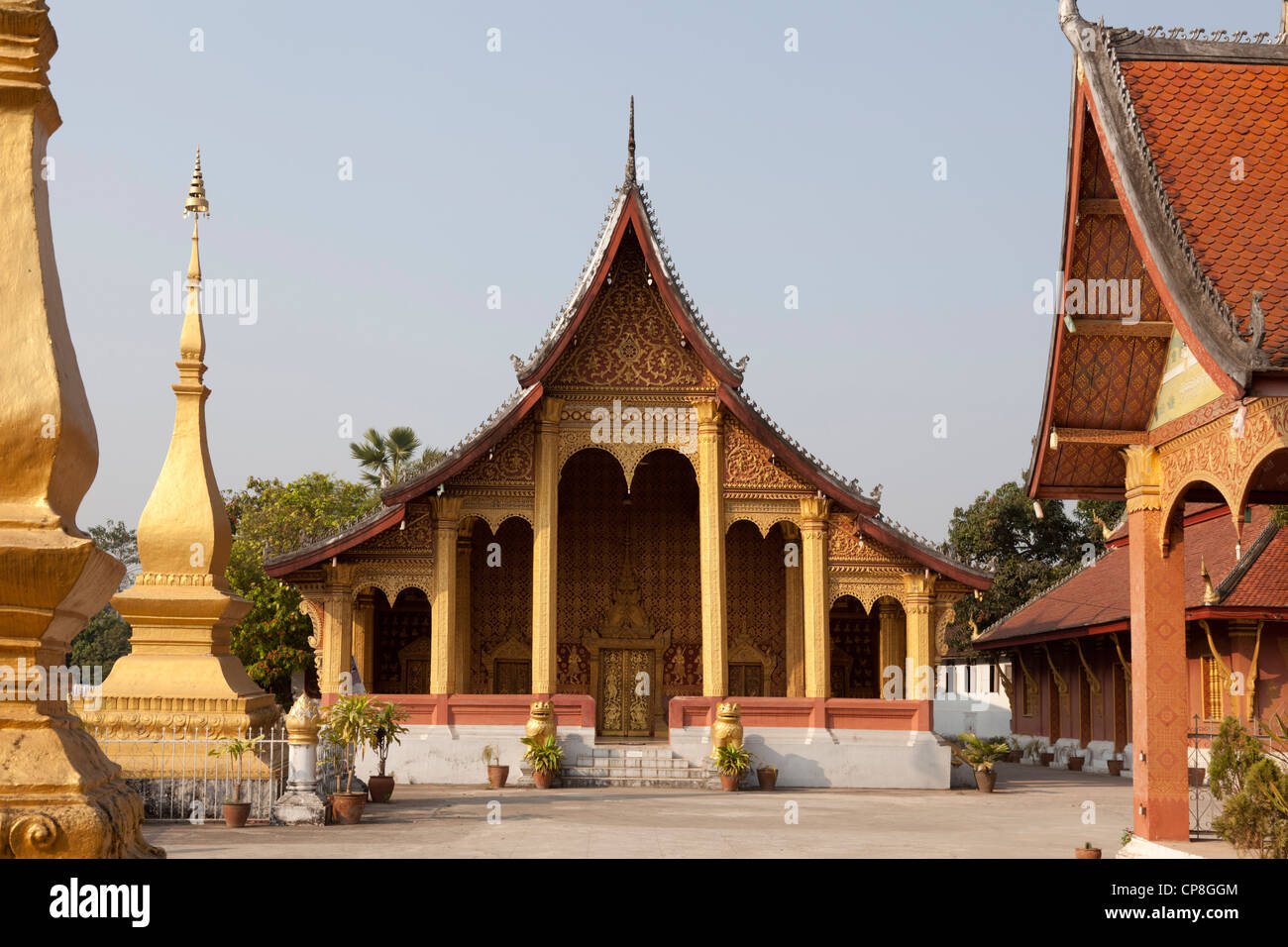 A multi-roofed building in the Sop Sickharam temple area, at Luang ...