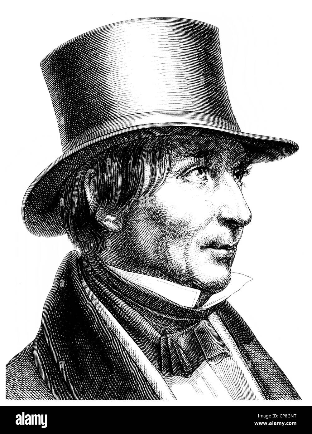 Friedrich Carl von Savigny, 1779 - 1861, a German legal scholar and founder of the Historical School of Law, Historische Zeichnu Stock Photo