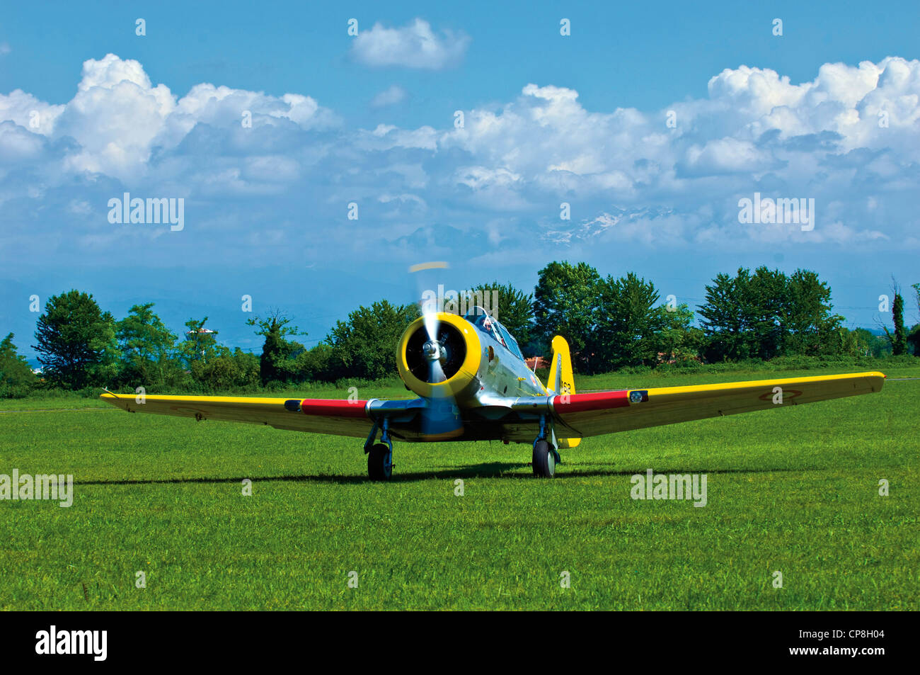 Europe Italy Piedmont Turin airport of Collegno  Word Air Games 2009 Ancient  aircraft Stock Photo